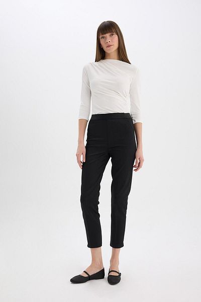 DeFacto Valentina Cigarette Satin Trousers - Straight Leg