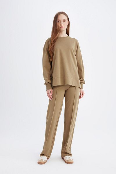 DeFacto Basic Sweatpants with Wide Leg and Elastic Waist - D4805Ax24Au