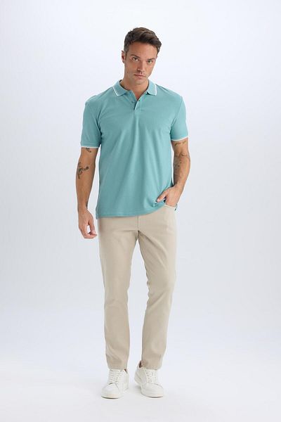 DeFacto Брюки чиносы Полотняні брюки Slim Fit Облягаючі брюки Slim Fit Кишені Прямі штани C2401ax24sp