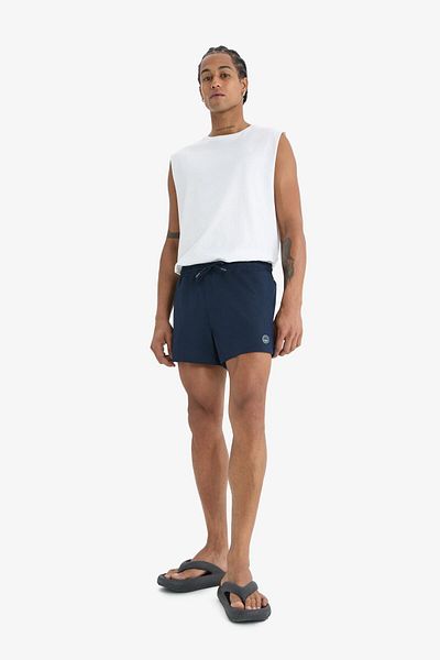 DeFacto Fit Andy Printed Гъвкави текстурирани къси спортни бански шорти B5987ax24hs
