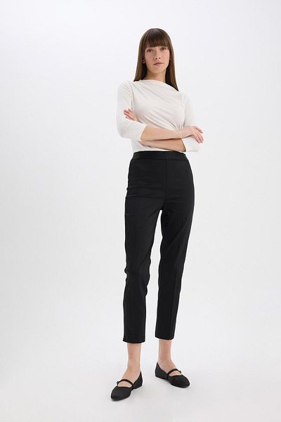 DeFacto Valentina Cigarette Satin Trousers - Straight Leg