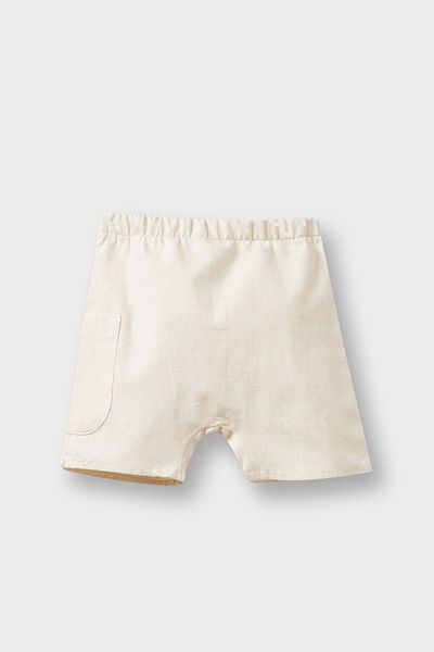 DeFacto 2-teiliges Set für Babys, Jungen, kurzärmeliges Musselin-T-Shirt, Shorts mit elastischem Bund, E8378A525SM