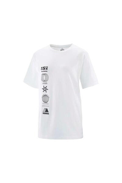 Salomon LC2233 Λογότυπο Combo SS Tee W T-shirt Γυναικείο μπλουζάκι ΛΕΥΚΟ