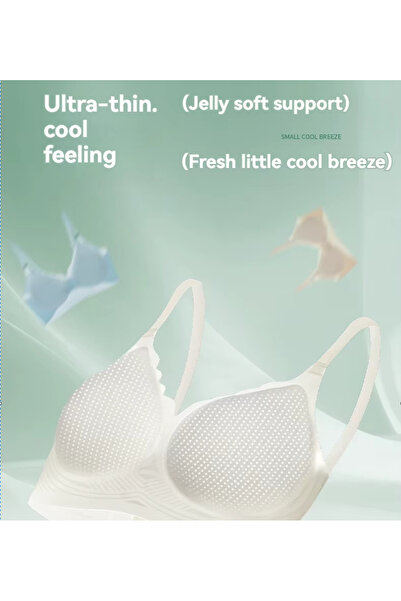 pae Breathable Ultra-Thin Lightweight Seamless Cooling Flawless Form Ice Silk Antibacterial Bra
