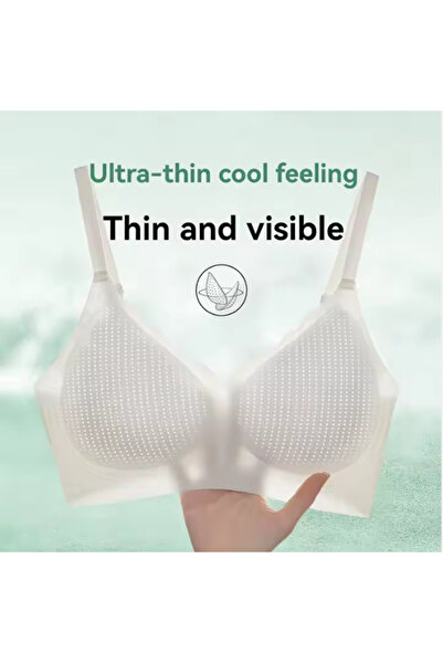 pae Breathable Ultra-Thin Lightweight Seamless Cooling Flawless Form Ice Silk Antibacterial Bra