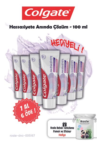 Colgate Buy 7 Pay 6 Sensitivity Instant Solution 100 ml and Rosie Gift