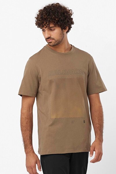Salomon LC2219200 Graphic SS Tee T-Shirt Ανδρικό T-Shirt ΚΑΦΕ