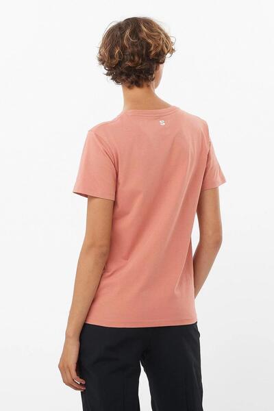 Salomon LC2217 Logo SS Tee W T-shirt Γυναικείο T-shirt ΡΟΖ