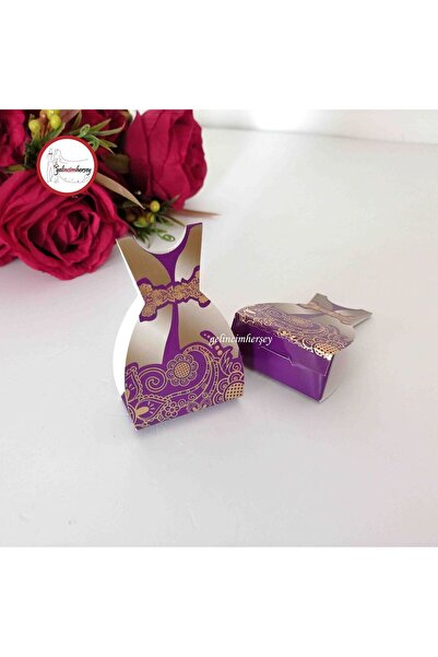 Gelincimherşey Mor 50’li Mini Kaftan Şeklinde Ambalajlı Kutu Kına