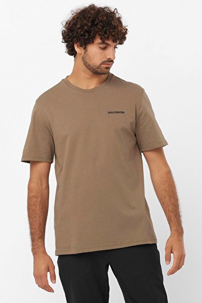 Salomon Ανδρικό μπλουζάκι LC2219 Graphic Perf SS ΜΠΛΟΥΖΑ ΚΑΦΕ