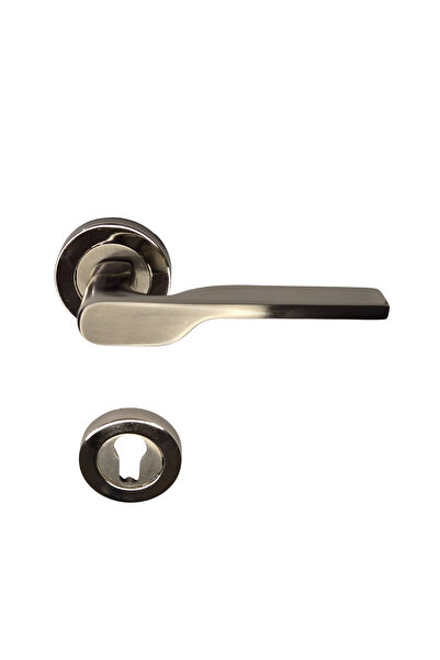 HOBİDABİ Sofya Yale Kol Nikel Saten Dış Çelik Kapı Kolu Ön ve Arka Takım İle Birlikte 2 Adet