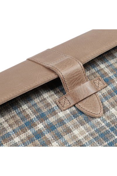 LONDO Калъф за лаптоп от естествена кожа и тъкан, съвместим с модели MacBook Pro 15-инчови и 16-инчови