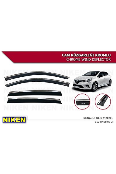 Niken Renault Clio 5 2020- Kromlu Cam Rüzgarlığı