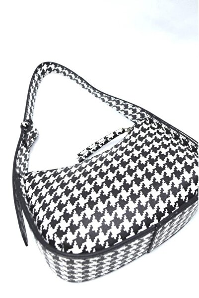 Glowfit Shine Your Shape Women's Crowfoot Patterned Baguette & Handle Bag