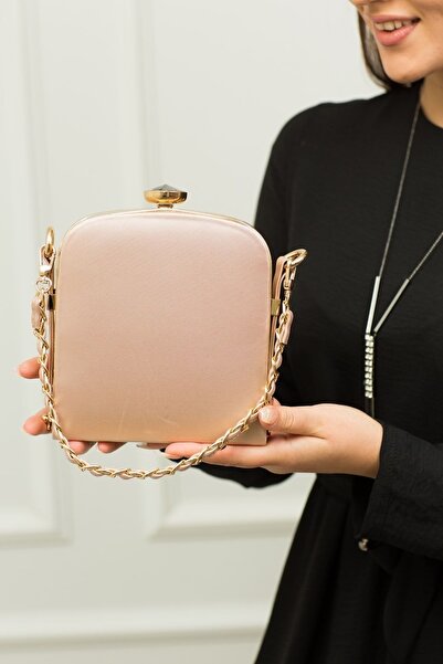 weem bag إليسارا EB0151 |   حقيبة ملابس سهرة بمقبض شبكي جذاب من القماش