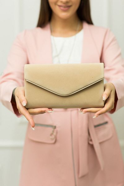 weem bag Geantă pentru femei Weembag Suede Piping Envelope Venezia