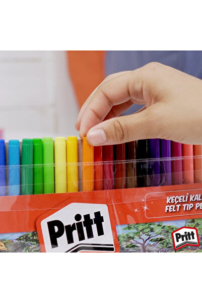 Pritt Set of 24 Felt Pencils - Washable and Durable Colors, 1St. Class Quality