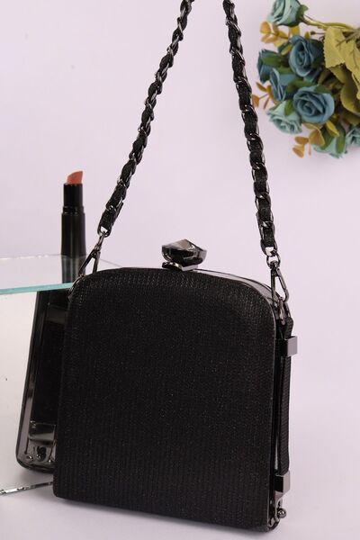 weem bag إليسارا EB0151 |   حقيبة سهرة أنيقة منقوشة بمقبض محبوك من ÇUPRA