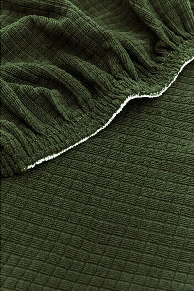 HaNemCe Chair Cover Khaki Green Color Lycra Washable Chair Cover 1 Piece