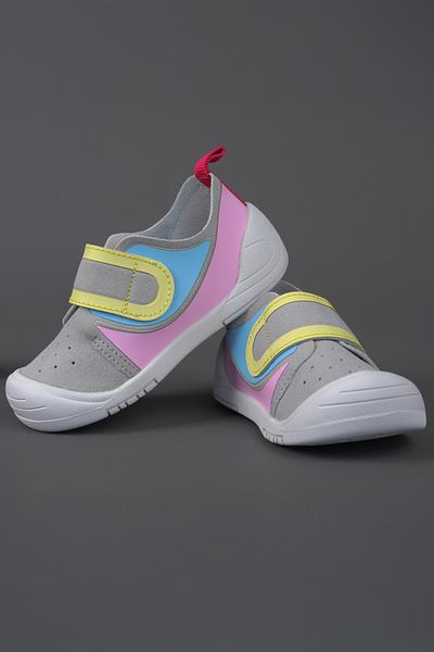 Vicco Uki Model Basic Baby Girl First Step Gray/Pink Comfortable Daily Shoes