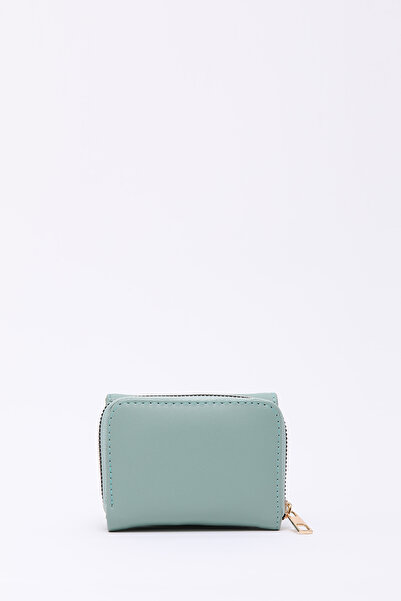 SHAKA Green Shk177 Faux Leather 8 Compartments, Card Holder, Paper and Coin Compartment Snap Wallet