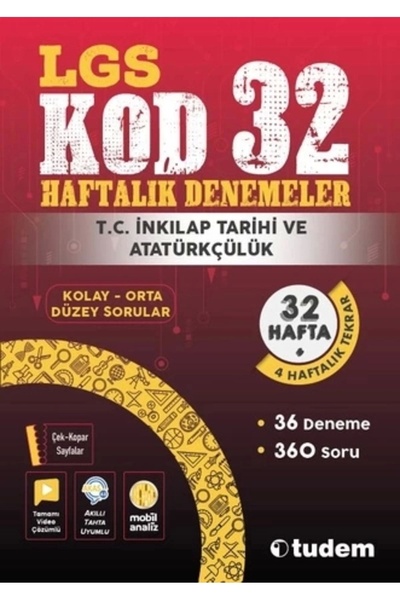 Tudem Yayınları 8.sınıf Lgs T.c Inkilap Tarihi Kod 32 Haftalık Deneme