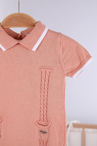 BEYBEK Short Sleeve Pocketed Baby Boy Summer Knitwear Jumpsuit 5503