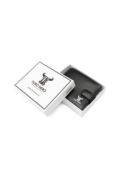 Toro Nero Portofel bărbătesc din piele naturală, negru, Vita Opzioni, protecție RFID