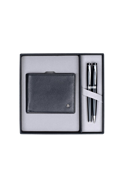 Scrikss Dr204 38 Dolma Tükenmez Siyah Krom Cüzdan Dr204 38