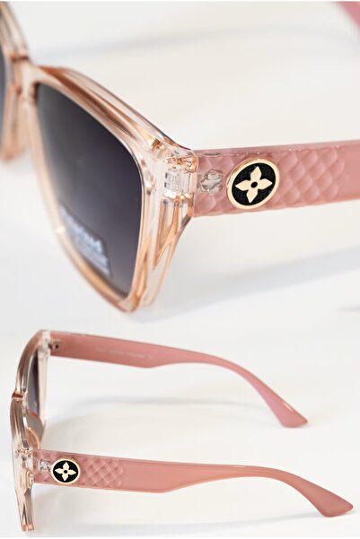 PARUNIV Polarized Sunglasses for Women, UV400, Gradient Lenses, Pink Frame with Gold Details