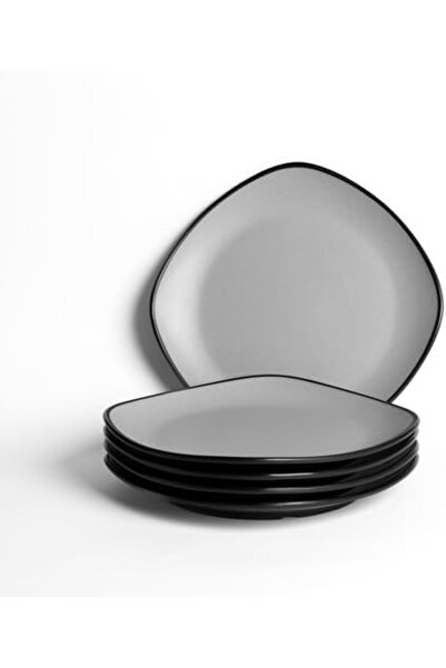 mastergold 12-Piece Square Dinner Set for 4 Persons Premium Unbreakable Melamine Dishwasher Safe in Gray Color