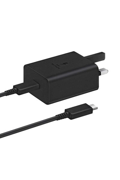 SP 45W Fast Charging Wall Charger with UK Plug USB-C to USB-C for Samsung Devices with Type-C Cable