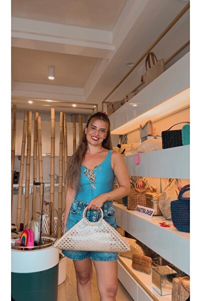 Beng Artisans Solihiya Triangle Bag El Yapımı Hasır El Çantası