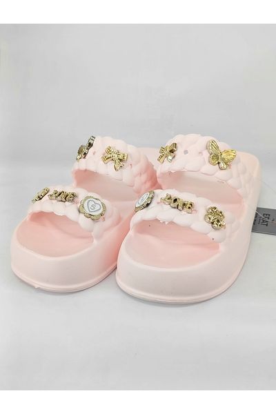 Ayakkabı Durağı Knitted Pattern Soft Sole Stone Slippers