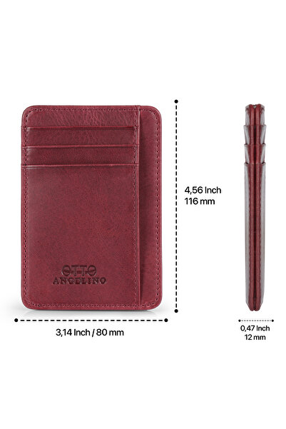 OttoAngelino Otto Angelino Genuine Leather Men's Wallet Card Holder RFID Protected
