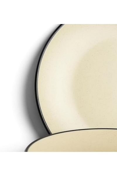 mastergold طقم عشاء دائري من 12 قطعة لأربعة أشخاص، مصنوع من الميلامين الفاخر غير القابل للكسر، آمن للاستخدام في غسالة الأطباق، باللون البيج