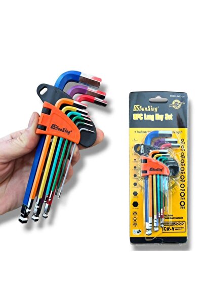 AFİX TOOLS AFİX PRO CRV ÇELİK UZUN TORK ALYAN TAKIMI TORK ALLEN SETİ 9 PCS