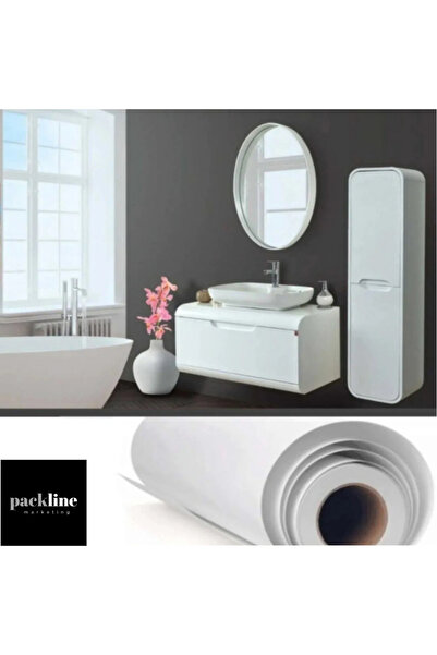 Packline Mat Beyaz Mobilya Ve Dolap Kaplama Folyosu Ragle Ve Maket Bıçağı Hediyeli 52cm X 5 Metre