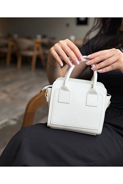 bahwar Mini Hanging White Bag