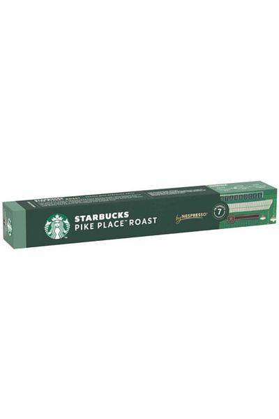 Starbucks Starbucks Pike Place Roast Capsules by Nespresso, 53g, Chocolate, (10 Capsules)