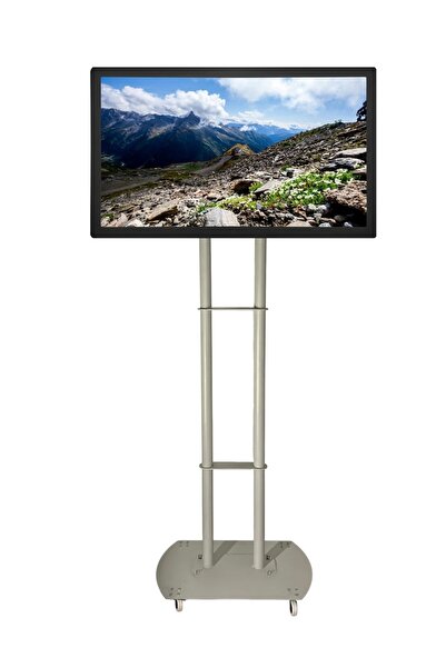 Kevega Tekerlekli Televizyon Askı Aparatı / Ünitesi Gri Renk(DEMONTE ÜRÜN)