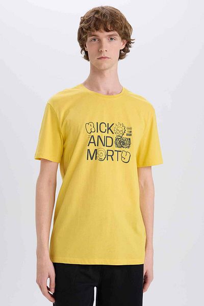 DeFacto Rick and Morty Regular Fit Rundhals-Kurzarm-T-Shirt aus 100 % Baumwolle E4761AX25SP