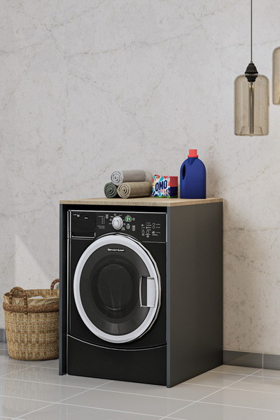 BALNEOM %100 Mdf Çamaşır Makinesi Dolabı Antrasit Demonte Bn 2 Cm_ant.lfks