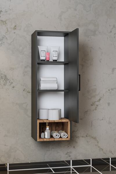 BALNEOM Banyo Karanfil 120 Cm %100 Mdf Banyo Boy Dolabı