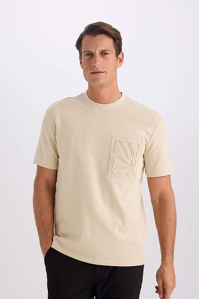 DeFacto Regular Fit Crew Neck Heavy Fabric Short Sleeve T-Shirt B6496Ax25Sp