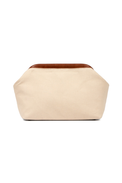 BAHELS Women's Coffee Detailed Canvas Portfolio & Clutch Bag