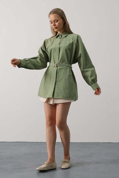 modamtn Tunic Shirt with Belt Detail - Khaki