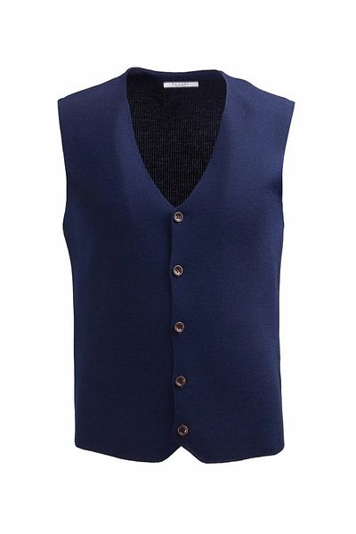 Ramsey Μασίφ γιλέκο Navy Blue Knitwear