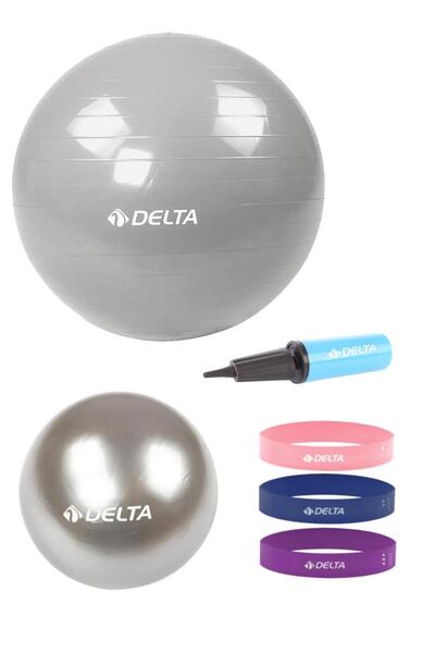 Delta Σετ 85 εκ. και 20 εκ. 2 μπάλες Pilates, 3 λουράκια Squat Band Pump, 6 τ...