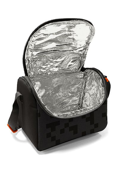 Coral High 22794 Kids Black Block Patterned Thermo Lunch Bag